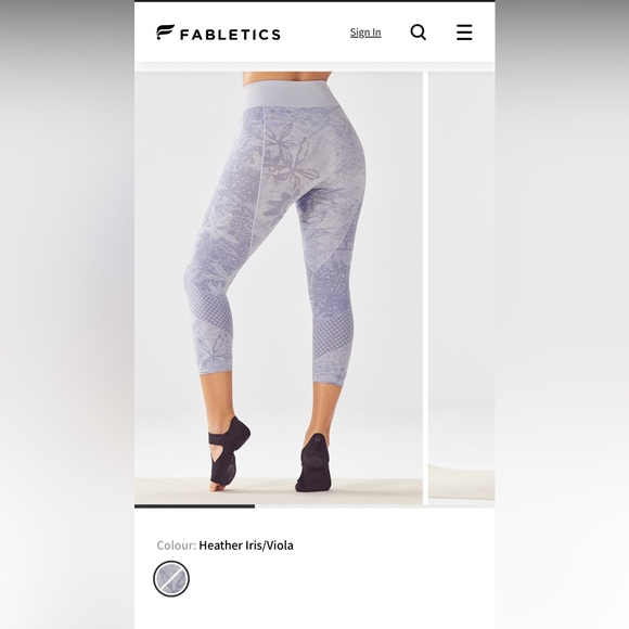 Fabletics Jacquard Capri - Medium* Available as a set with bra! 💜 - Picture 3 of 3
